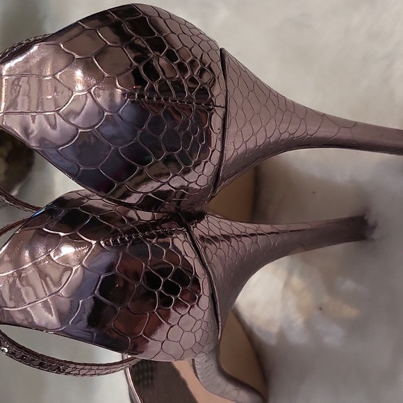 Mirrored Silver Evening Sandal Heels. - Picture 10 of 10